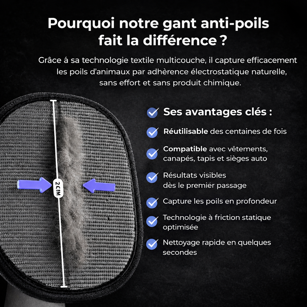 Gant Anti-Poils Réutilisable pour Chien & Chat — MonCompagnon