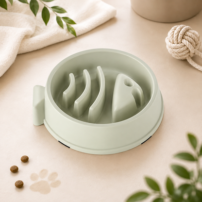 Gamelle Anti-Glouton pour Chien & Chat — Poisson & Étoile — MonCompagnon