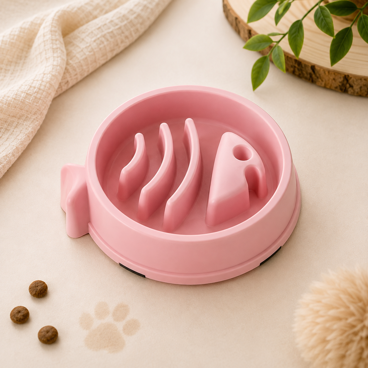 Gamelle Anti-Glouton pour Chien & Chat — Poisson & Étoile — MonCompagnon